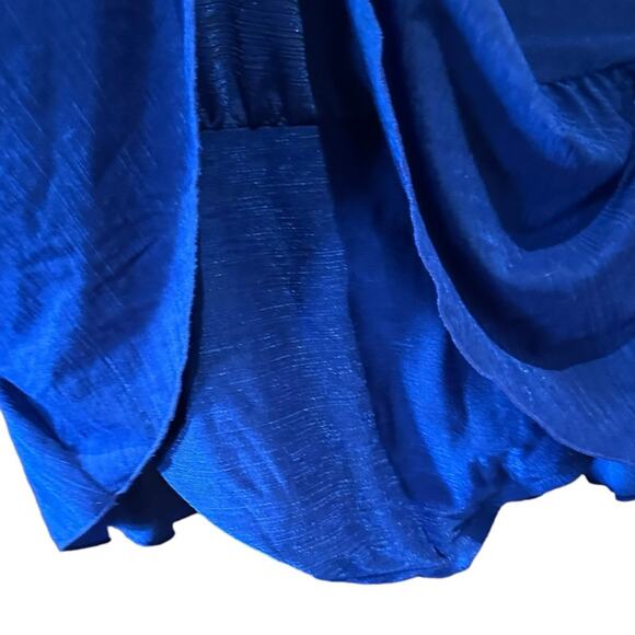 White Stag Women’s Medium (8/10) Royal Blue Swimsuit w Gold Trim & Ruched Waist - Picture 3 of 7